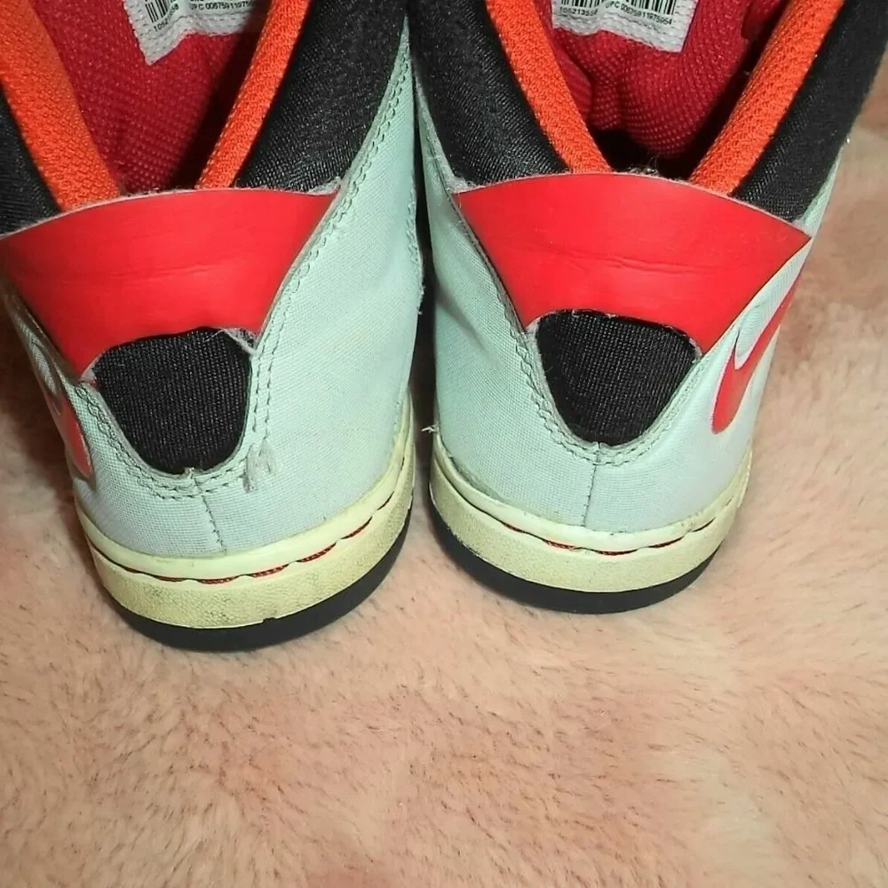 NIKE COURT INVADER GS SNEAKERS GREY/ORANGE TODDLER SHOES GIRLS BOYS SIZE 10C